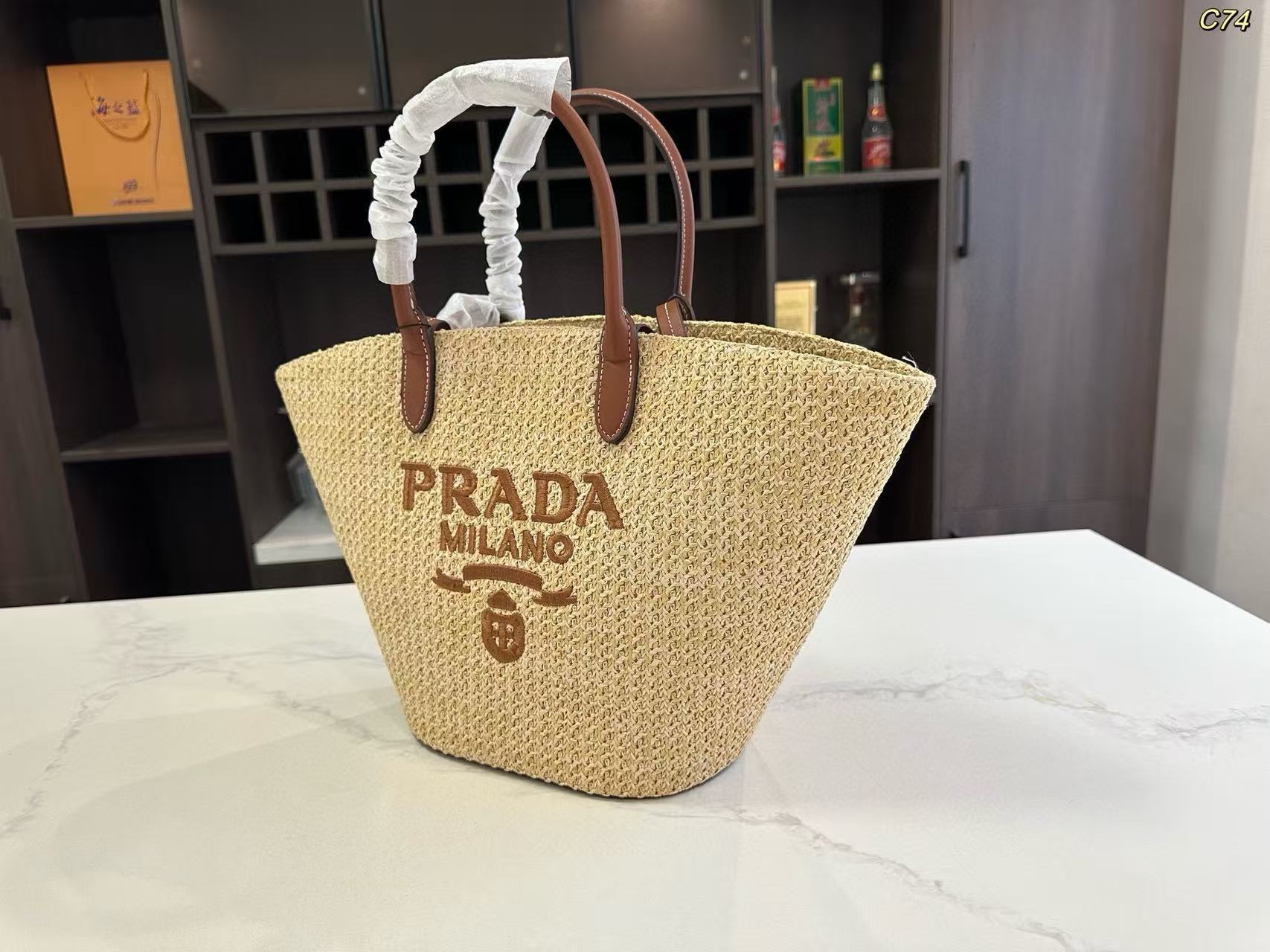 PR4DA 織りビーチバッグ【50％割引+送料無料】