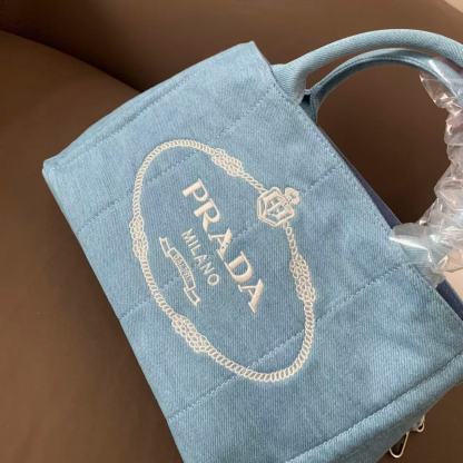 PR4DAデニムトートバッグ【50％割引+送料無料】