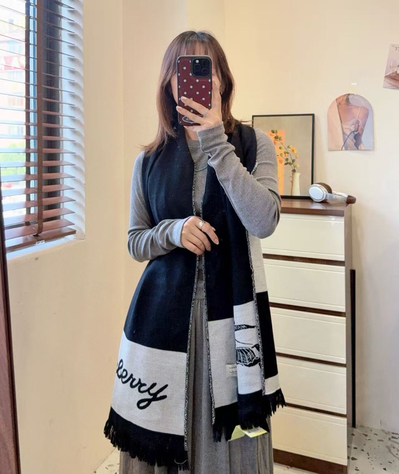 BUR8ERRYカラーブロックスカーフ【50％割引+送料無料】