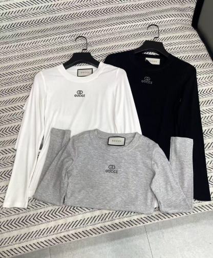 GUCC1 シンプルレター 長袖Tシャツ【50％割引+送料無料】