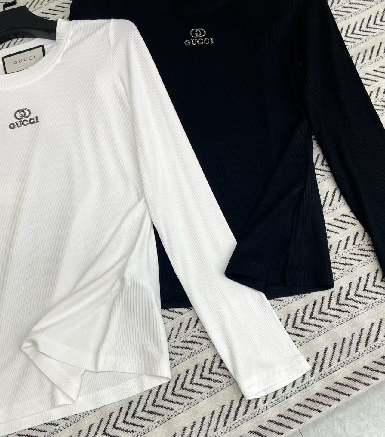 GUCC1 シンプルレター 長袖Tシャツ【50％割引+送料無料】