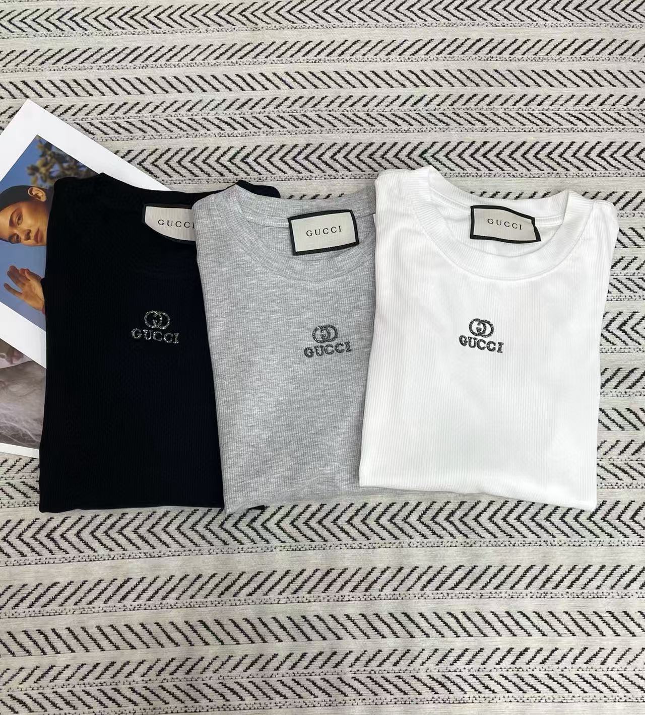 GUCC1 シンプルレター 長袖Tシャツ【50％割引+送料無料】