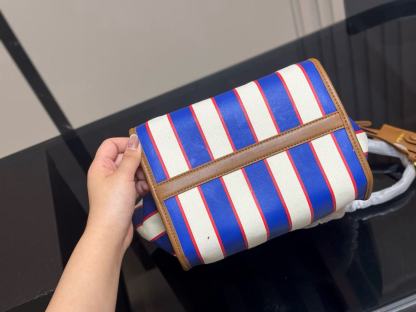 PR4DA ブルーストライプハンドバッグ【50％割引+送料無料】