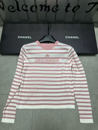 DI0R ストライプウールセーター【50％割引+送料無料】