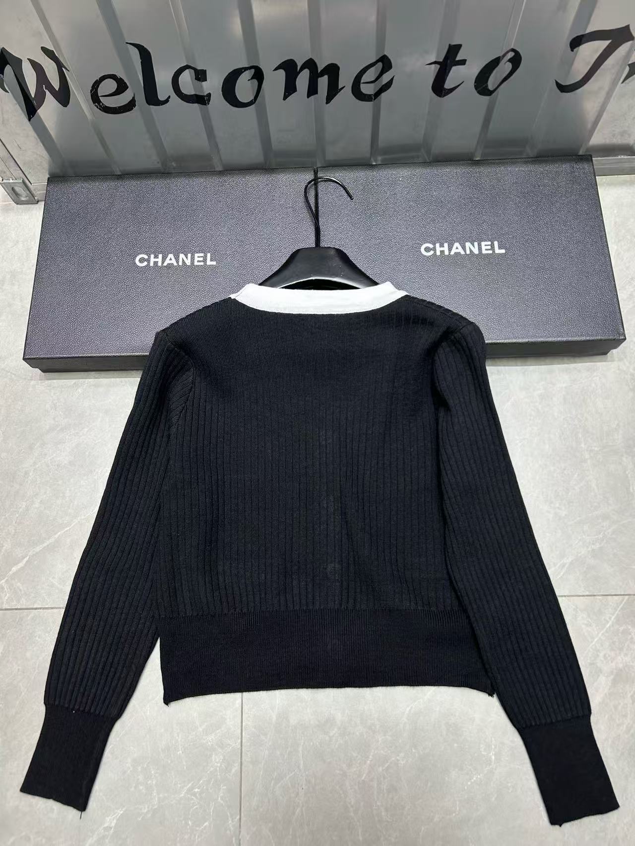 CHANE1VネックダブルCウールカーディガン【50％割引+送料無料】