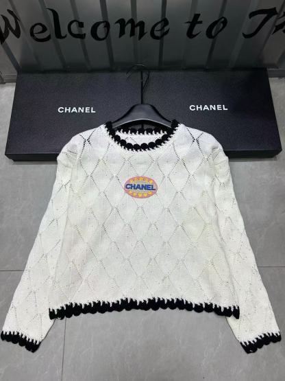 CHANE1 チェック柄レタリングセーター【50％割引+送料無料】