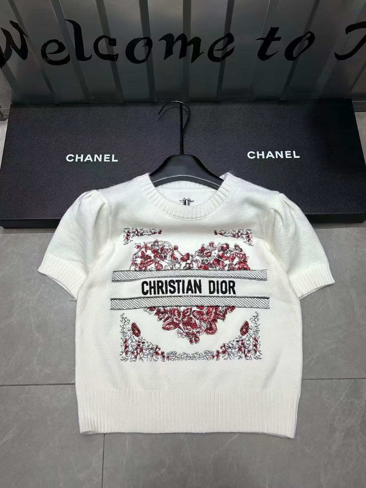 DI0R ピーチハート パフスリーブ 半袖セーター【50％割引+送料無料】