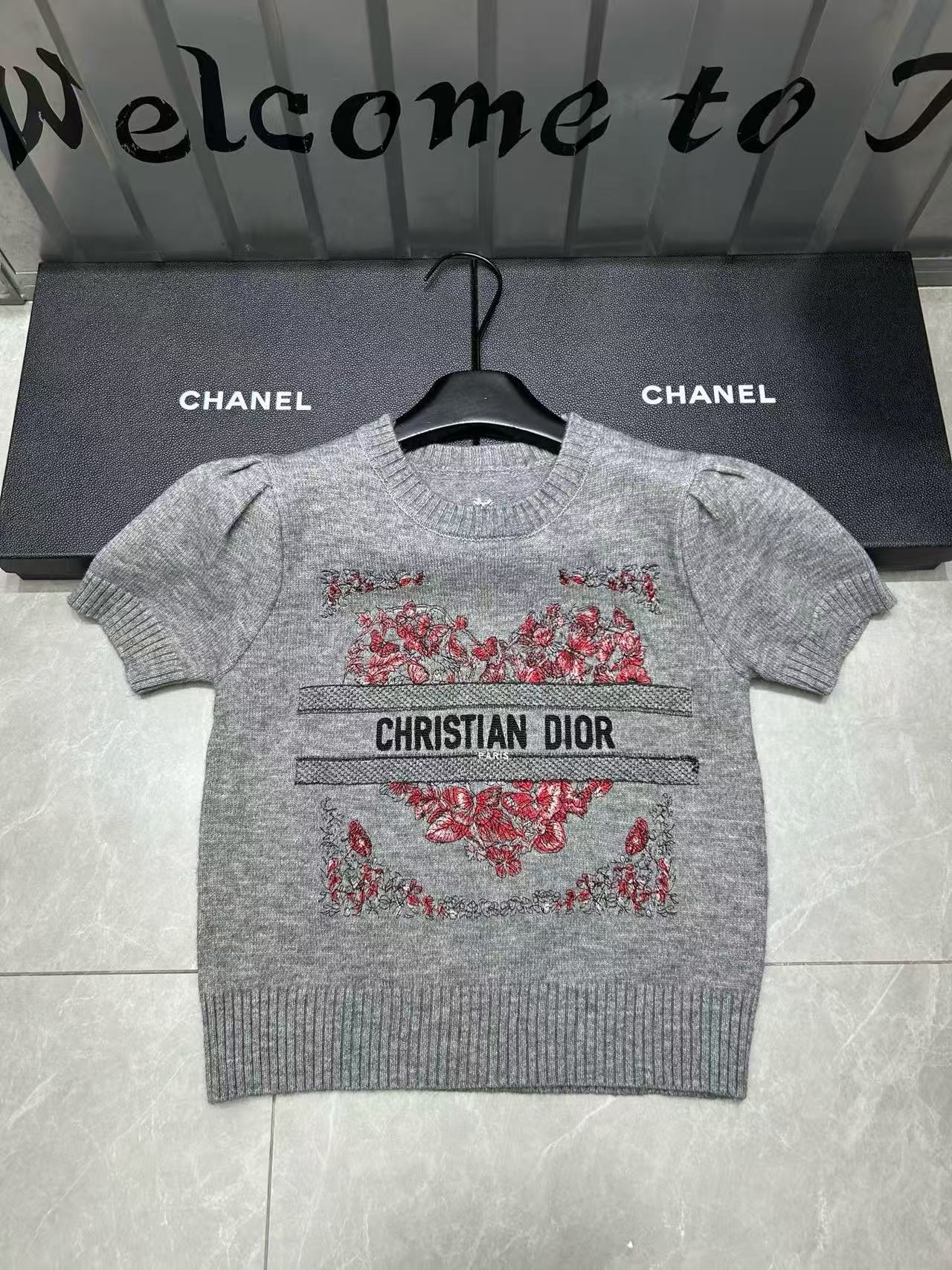 DI0R ピーチハート パフスリーブ 半袖セーター【50％割引+送料無料】