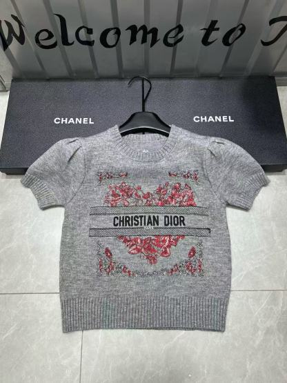 DI0R ピーチハート パフスリーブ 半袖セーター【50％割引+送料無料】