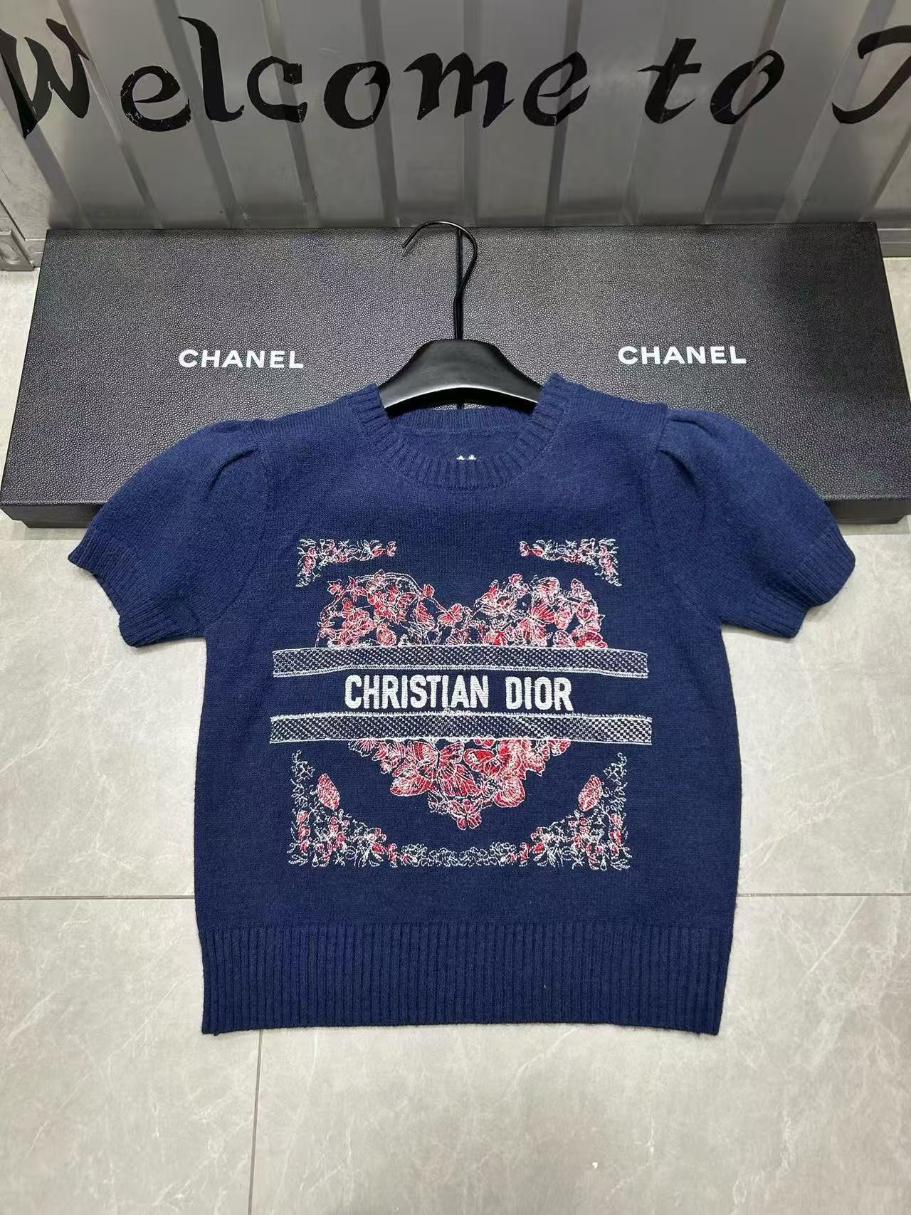 DI0R ピーチハート パフスリーブ 半袖セーター【50％割引+送料無料】