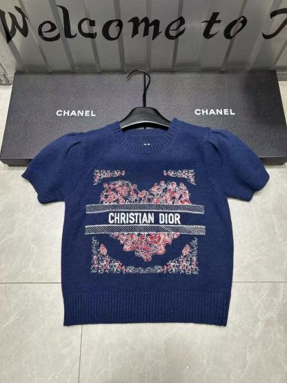 DI0R ピーチハート パフスリーブ 半袖セーター【50％割引+送料無料】