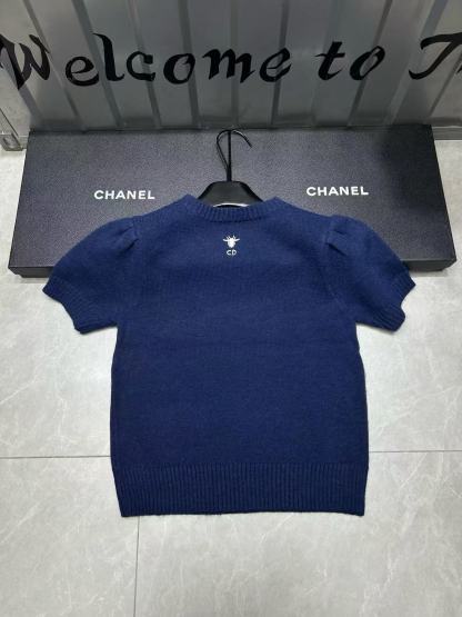 DI0R ピーチハート パフスリーブ 半袖セーター【50％割引+送料無料】