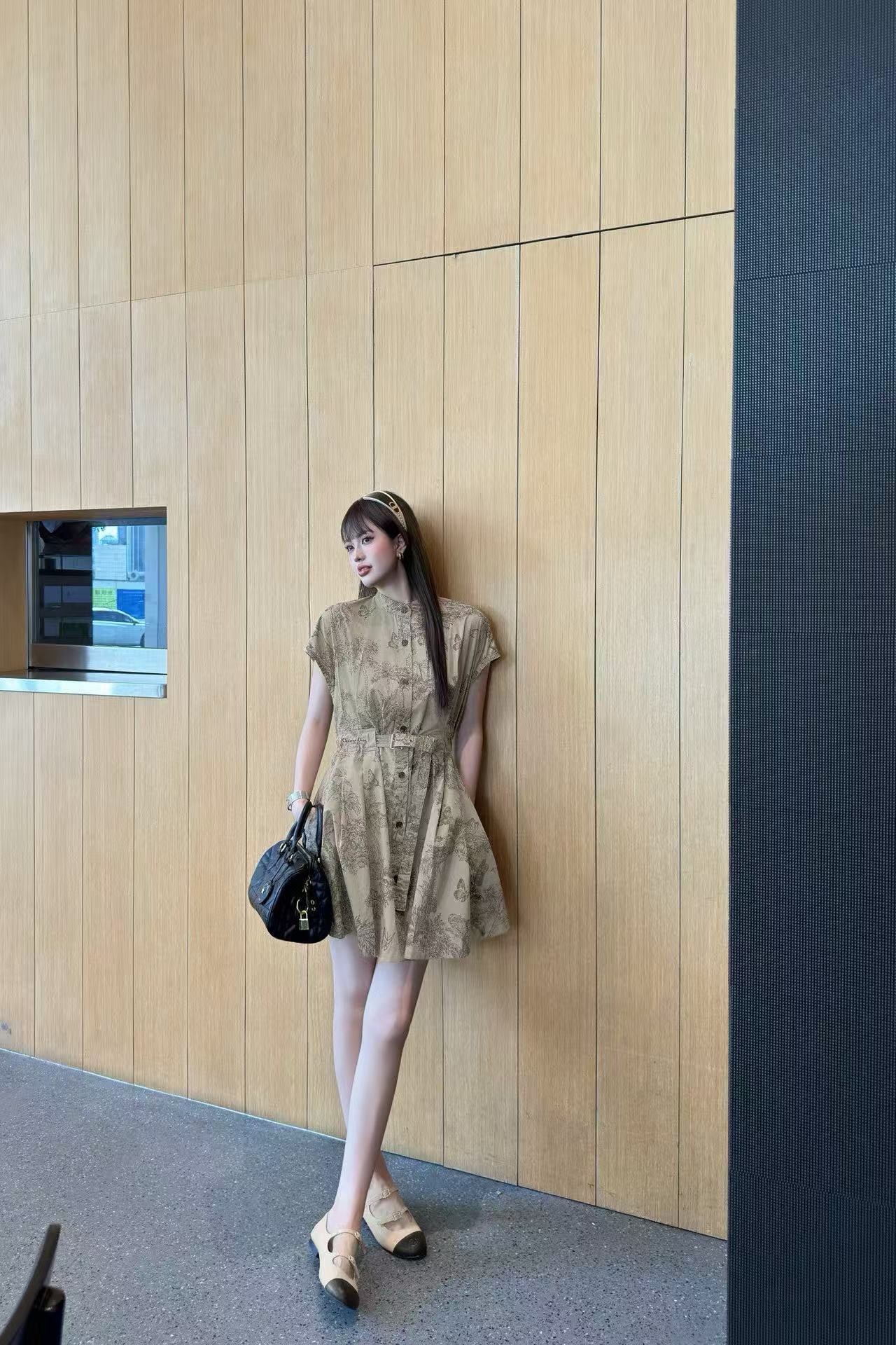 DI0R バタフライプリントドレス【50％割引+送料無料】