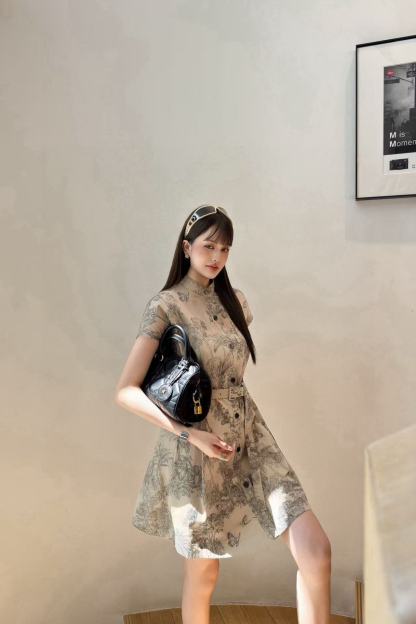 DI0R バタフライプリントドレス【50％割引+送料無料】