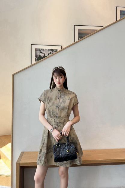 DI0R バタフライプリントドレス【50％割引+送料無料】