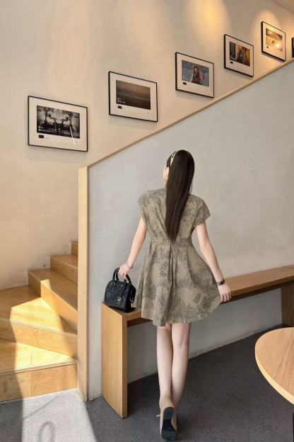 DI0R バタフライプリントドレス【50％割引+送料無料】