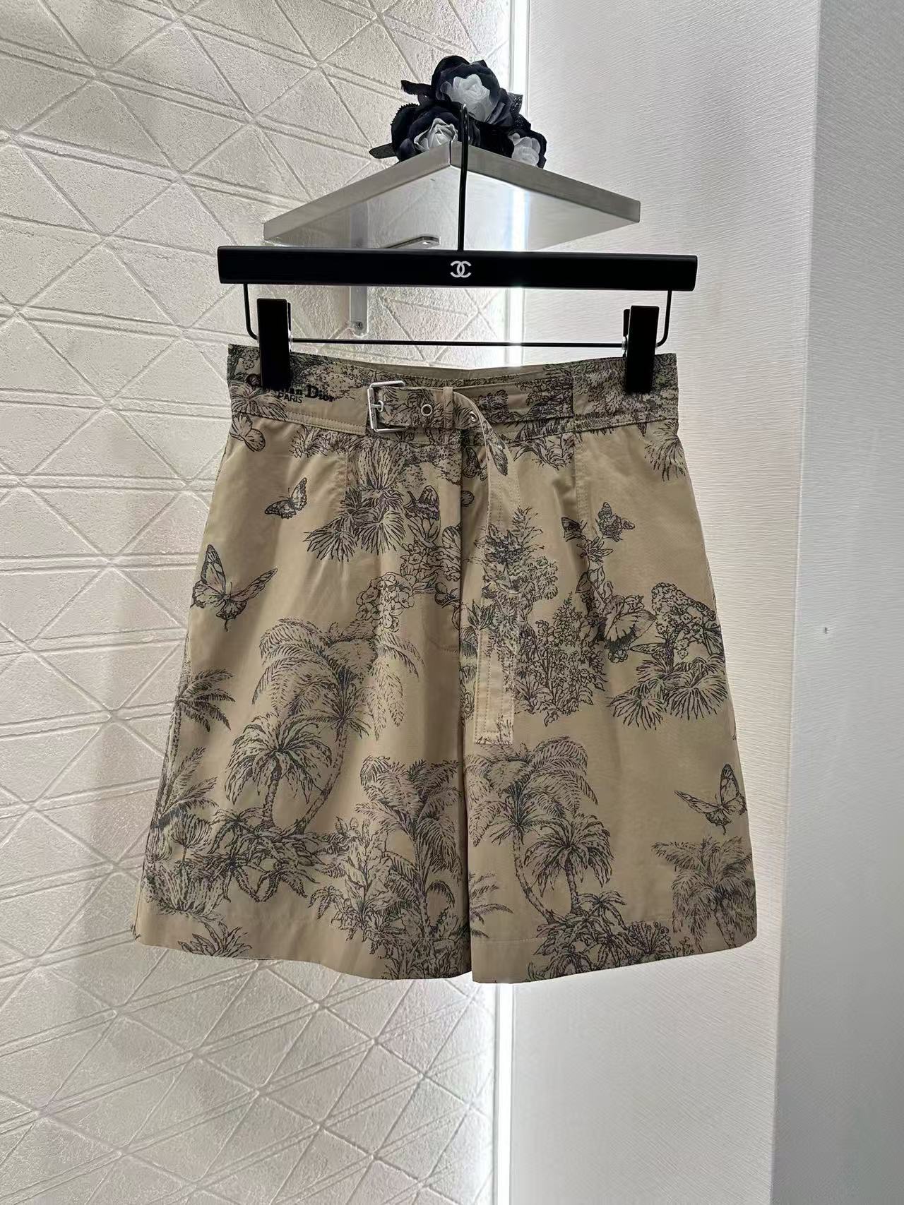 DI0R バタフライプリントシャツ+ショーツ ツーピースセット【50％割引+送料無料】