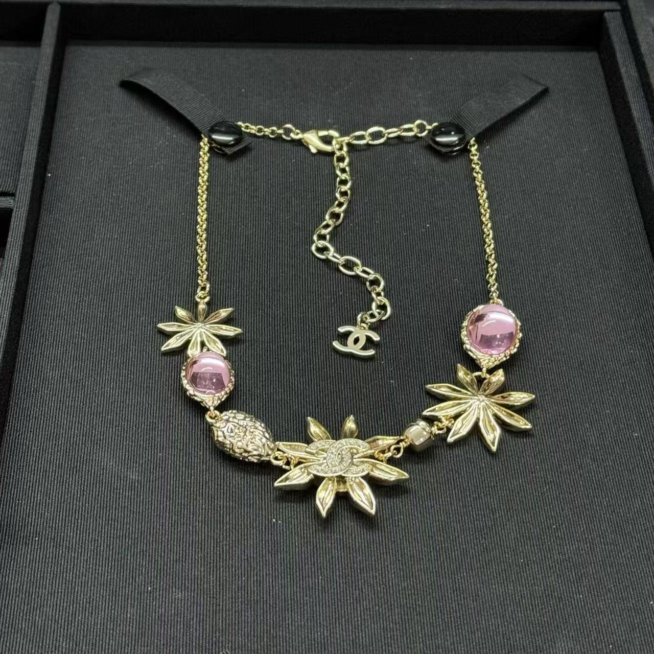 CHANE1 サンフラワー ピンクダイヤモンドネックレス【50％割引+送料無料】
