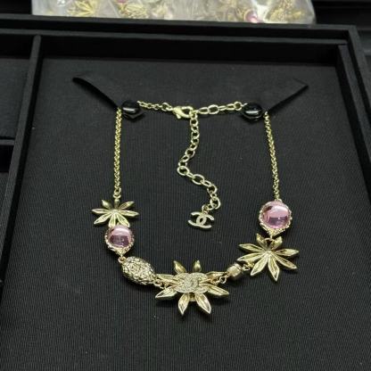 CHANE1 サンフラワー ピンクダイヤモンドネックレス【50％割引+送料無料】