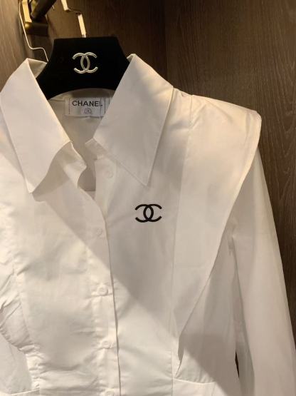 CHANE1 ダブルCラペル長袖シャツ【50％割引+送料無料】