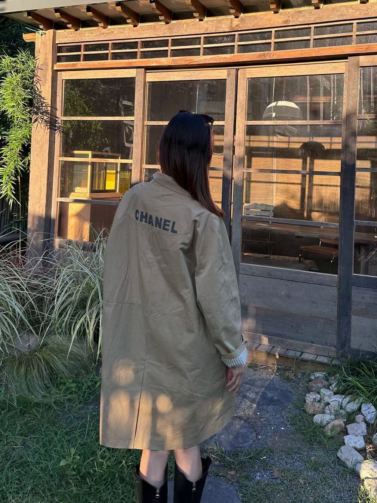 CHANE1 ダブルCラペル ルーズロングコート【50％割引+送料無料】