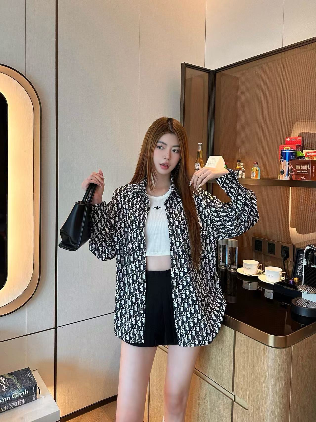 DI0R 高品質アセテートプリントシャツ【50％割引+送料無料】