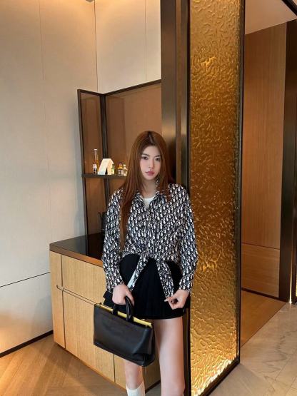 DI0R 高品質アセテートプリントシャツ【50％割引+送料無料】