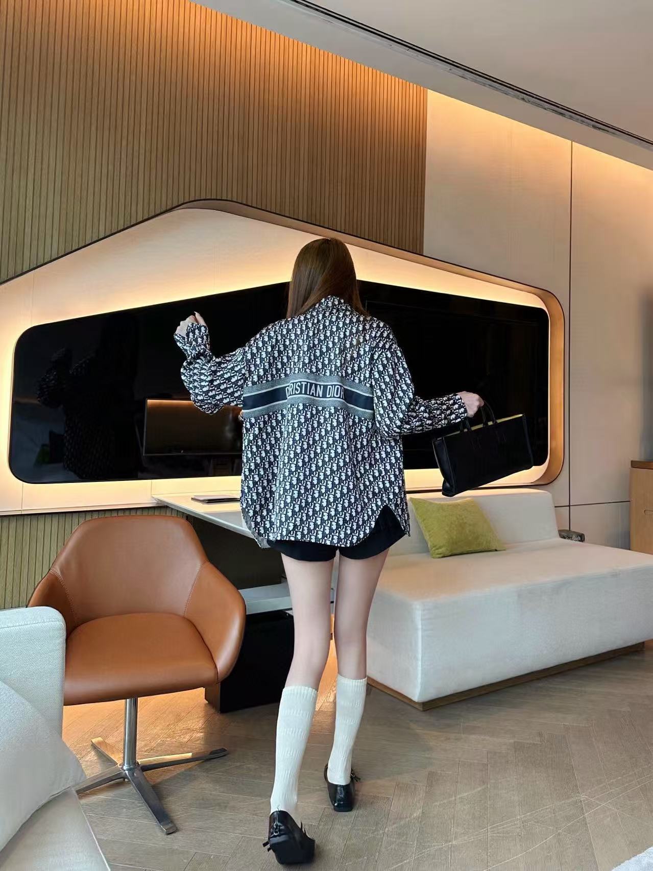 DI0R 高品質アセテートプリントシャツ【50％割引+送料無料】