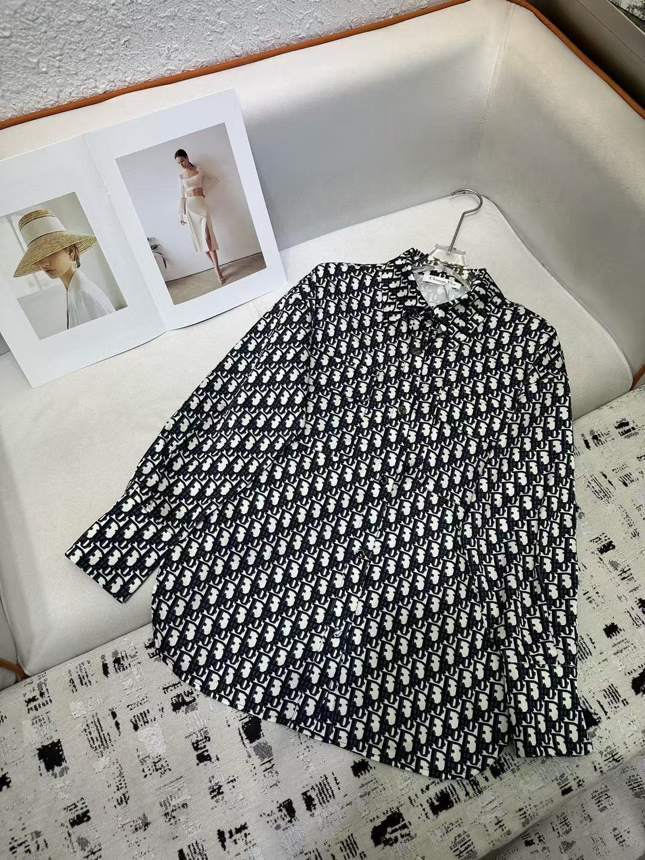 DI0R 高品質アセテートプリントシャツ【50％割引+送料無料】