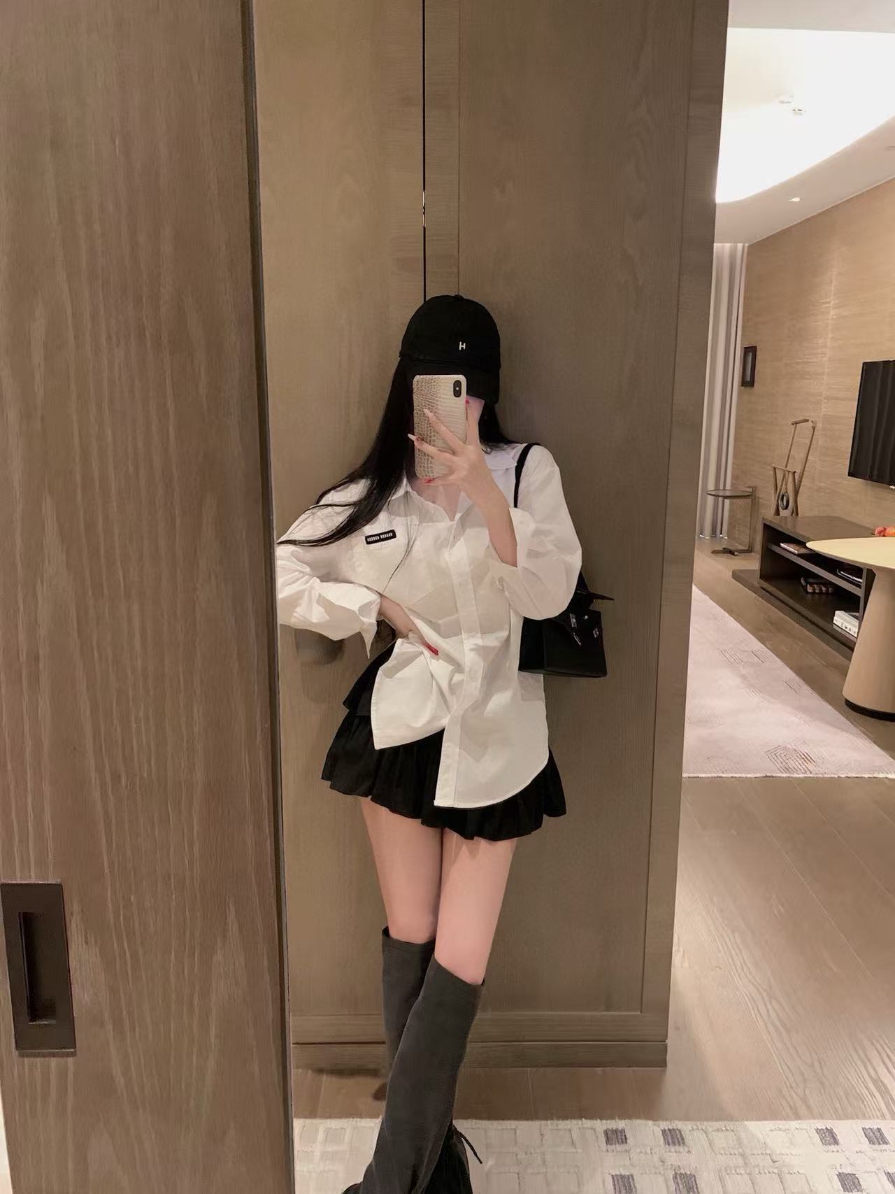 M1U1MU シンプルラペルルーズシャツ【50％割引+送料無料】