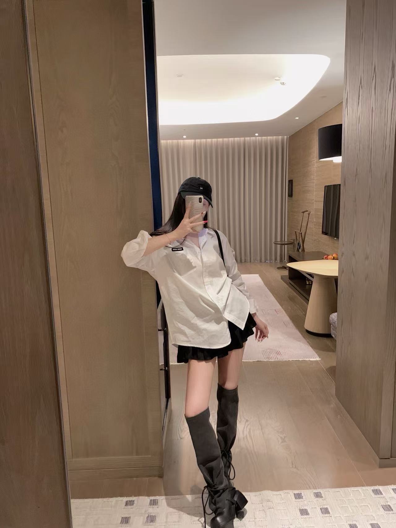 M1U1MU シンプルラペルルーズシャツ【50％割引+送料無料】