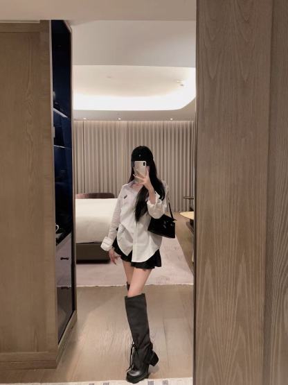 M1U1MU シンプルラペルルーズシャツ【50％割引+送料無料】