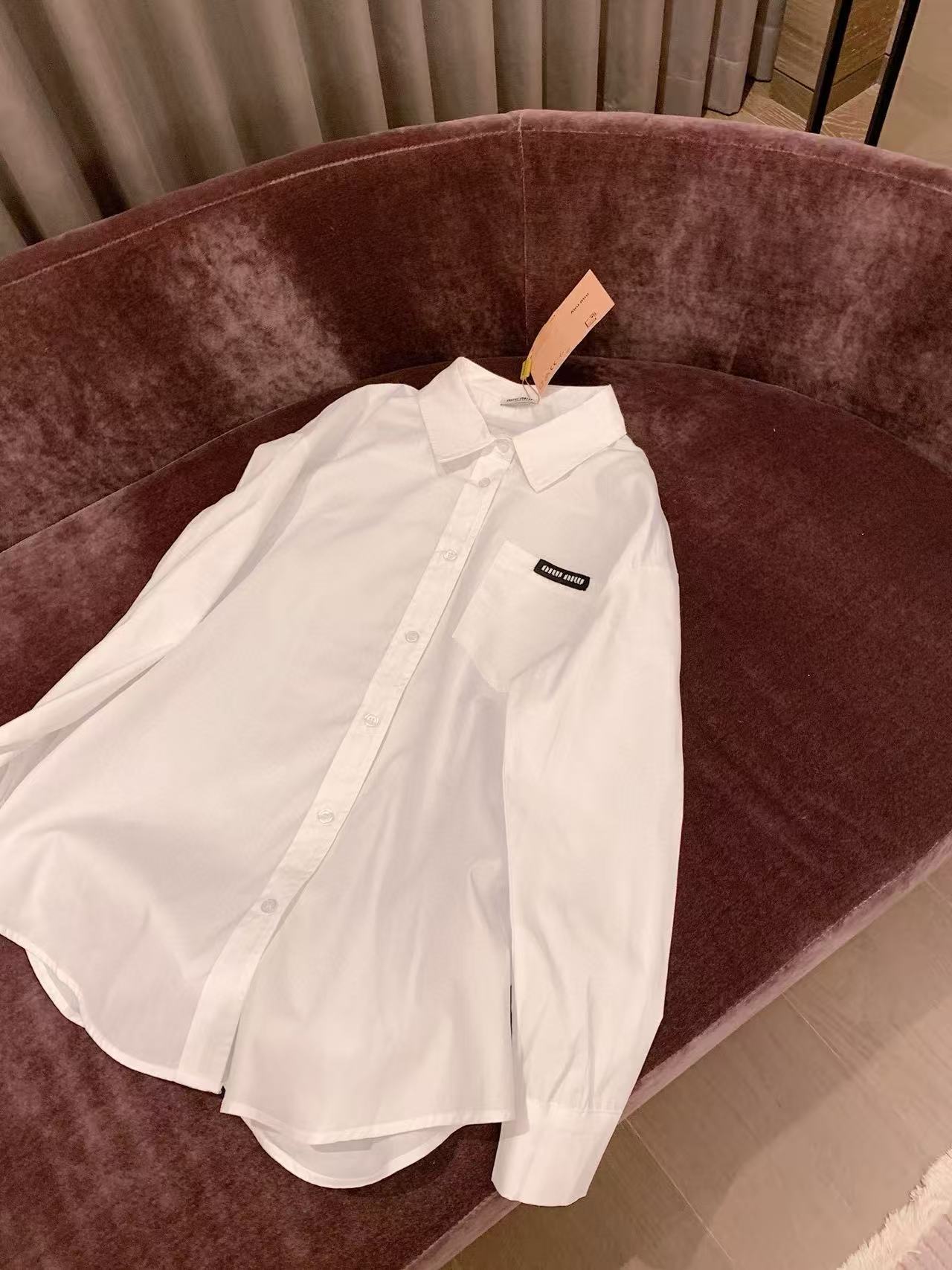 M1U1MU シンプルラペルルーズシャツ【50％割引+送料無料】