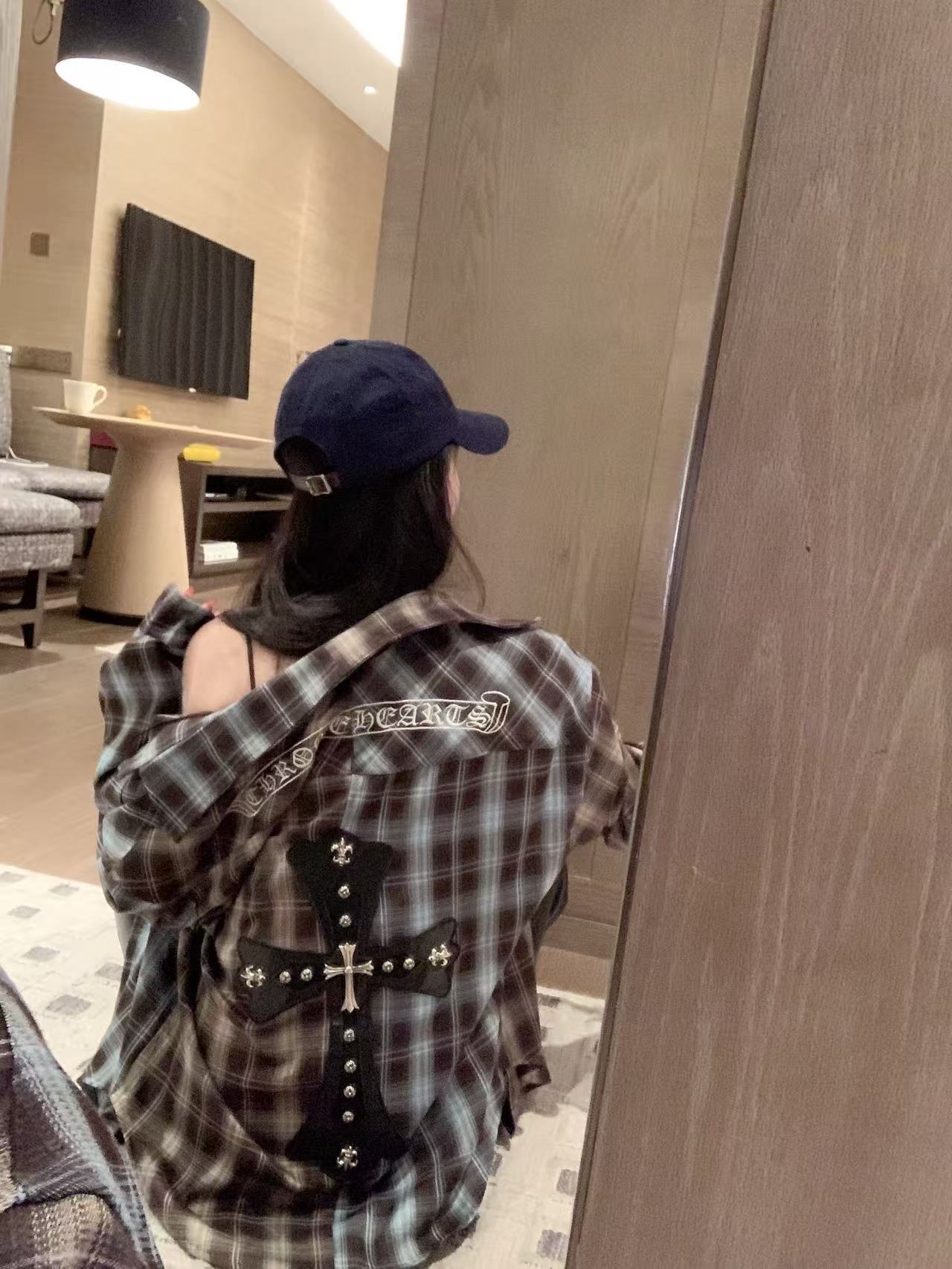 Chr0me Heartsクロスチェックシャツ【50％割引+送料無料】