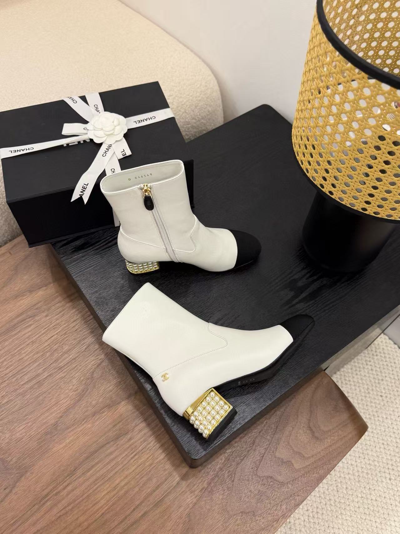 CHANE1 高品質シンプルパールアンクルブーツ【50％割引+送料無料】