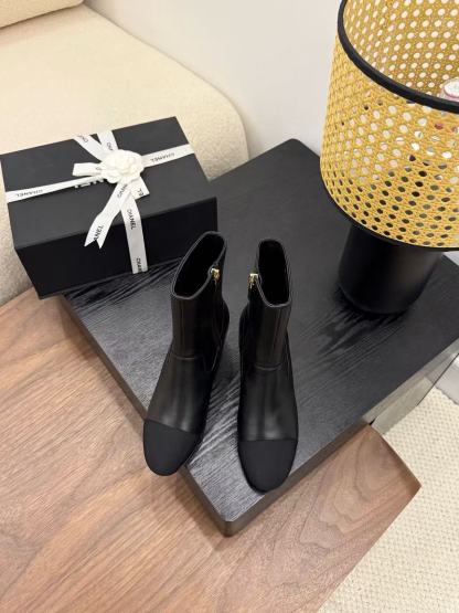 CHANE1 高品質シンプルパールアンクルブーツ【50％割引+送料無料】