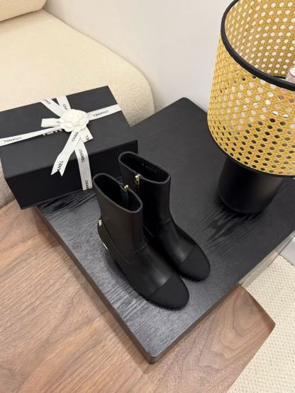 CHANE1 高品質シンプルパールアンクルブーツ【50％割引+送料無料】