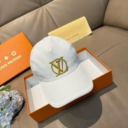 LV刺繍ロゴ入りベースボールキャップ【50％割引+送料無料】