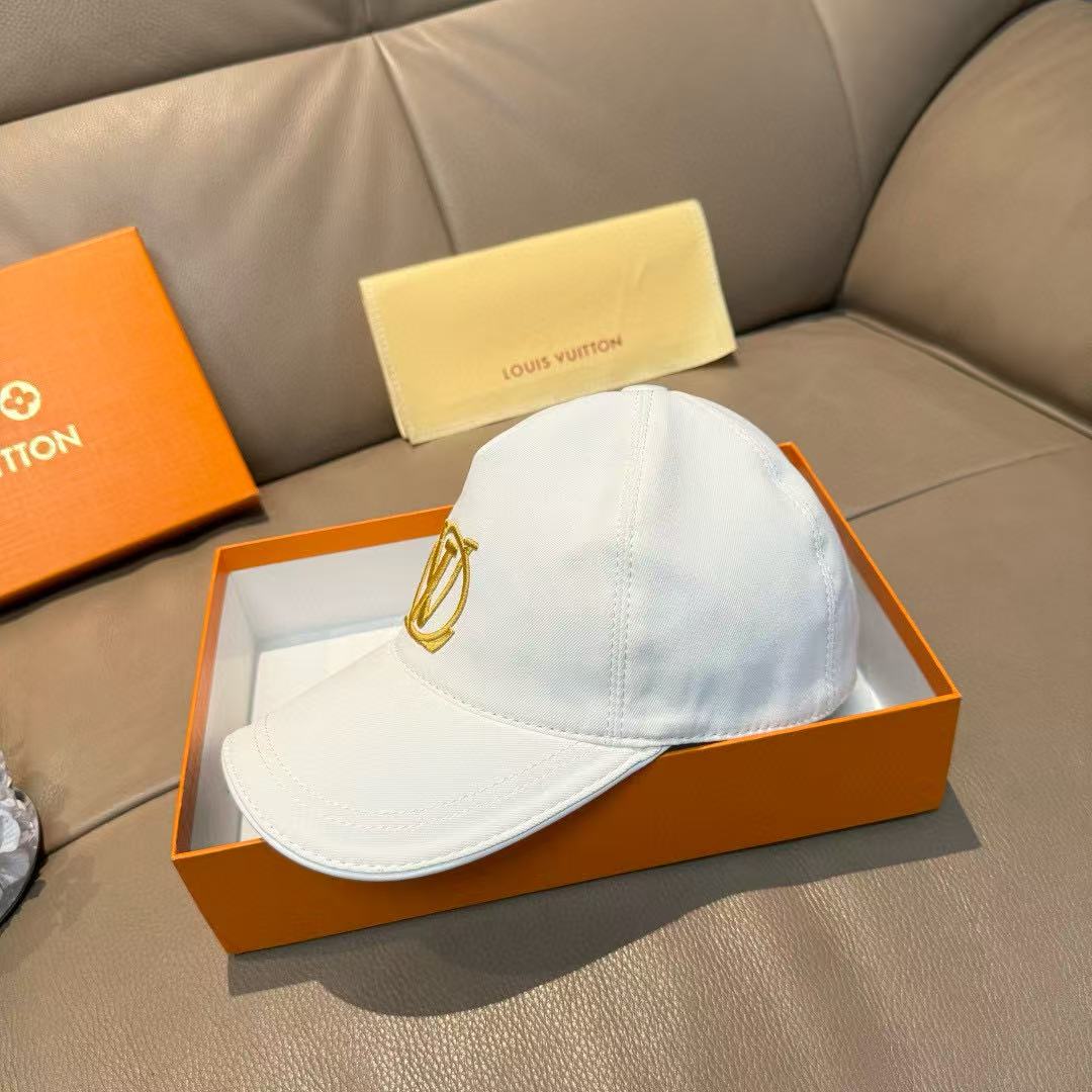 LV刺繍ロゴ入りベースボールキャップ【50％割引+送料無料】