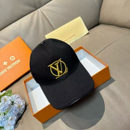 LV刺繍ロゴ入りベースボールキャップ【50％割引+送料無料】