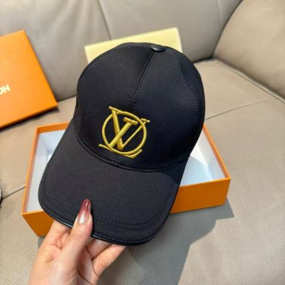 LV刺繍ロゴ入りベースボールキャップ【50％割引+送料無料】