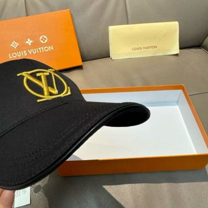 LV刺繍ロゴ入りベースボールキャップ【50％割引+送料無料】