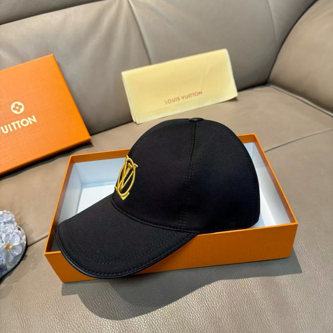 LV刺繍ロゴ入りベースボールキャップ【50％割引+送料無料】