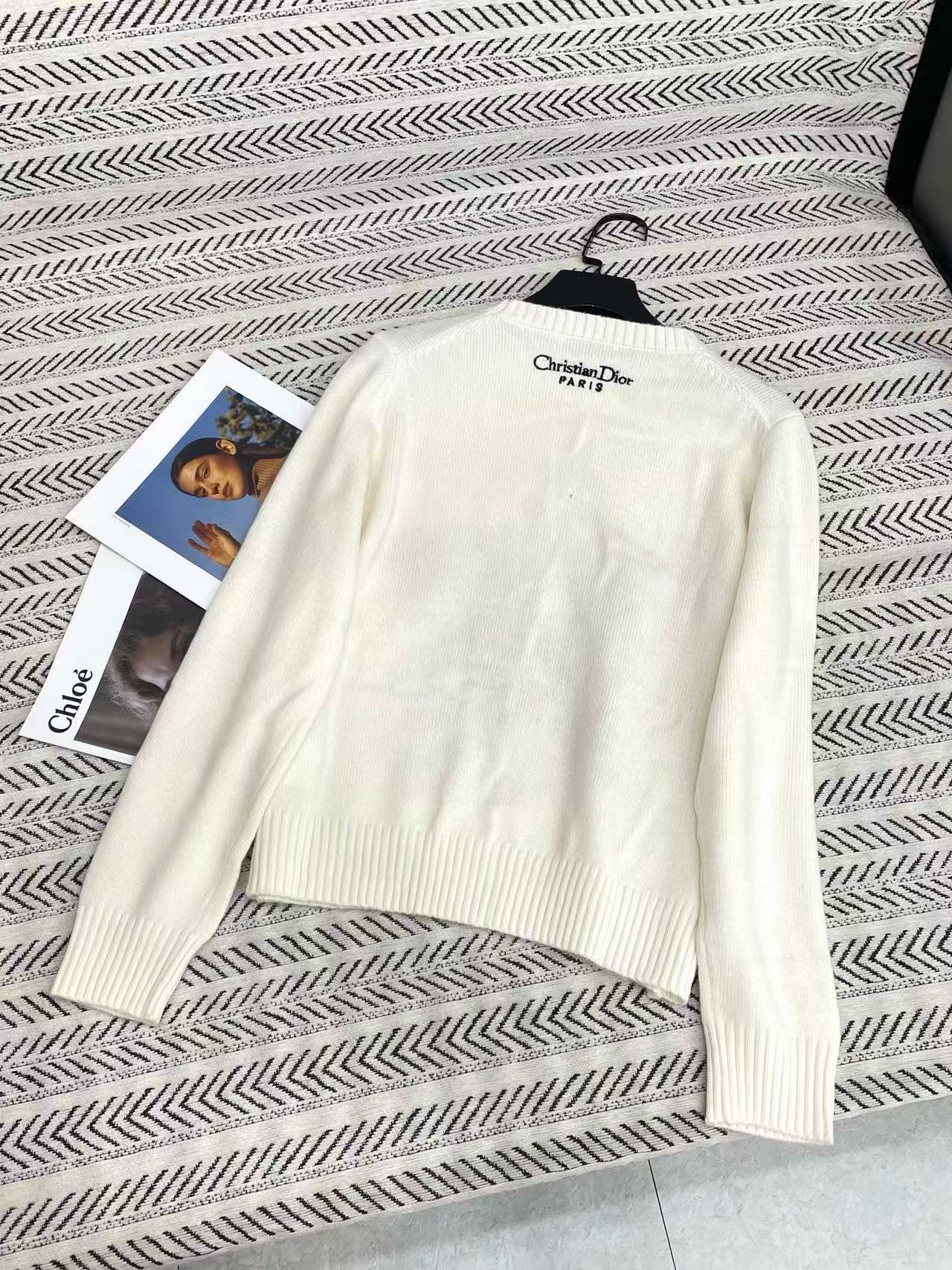 DI0R 五芒星刺繍長袖セーター【50％割引+送料無料】