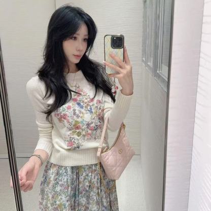 DI0R 五芒星刺繍長袖セーター【50％割引+送料無料】