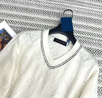 LV四つ葉のクローバー中空Vネックウールセーター【50％割引+送料無料】