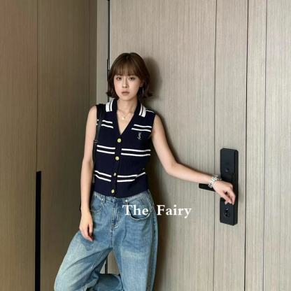 YSLメタルボタンラペルウールベスト【50％割引+送料無料】