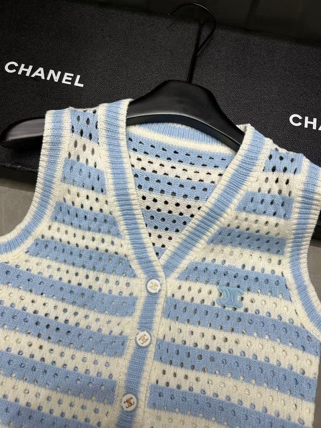 CHANE1 Vネック中空ウールベスト【50％割引+送料無料】