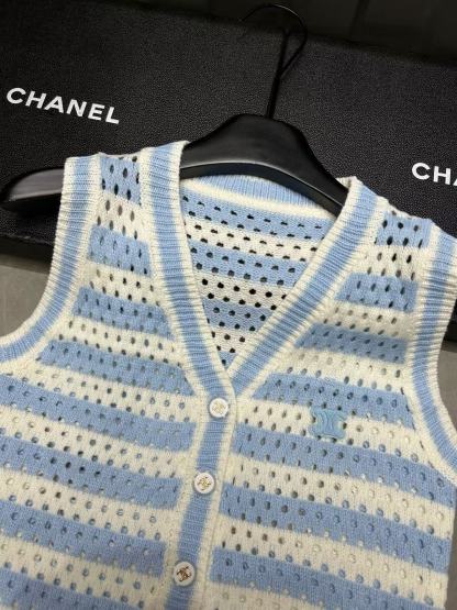 CHANE1 Vネック中空ウールベスト【50％割引+送料無料】