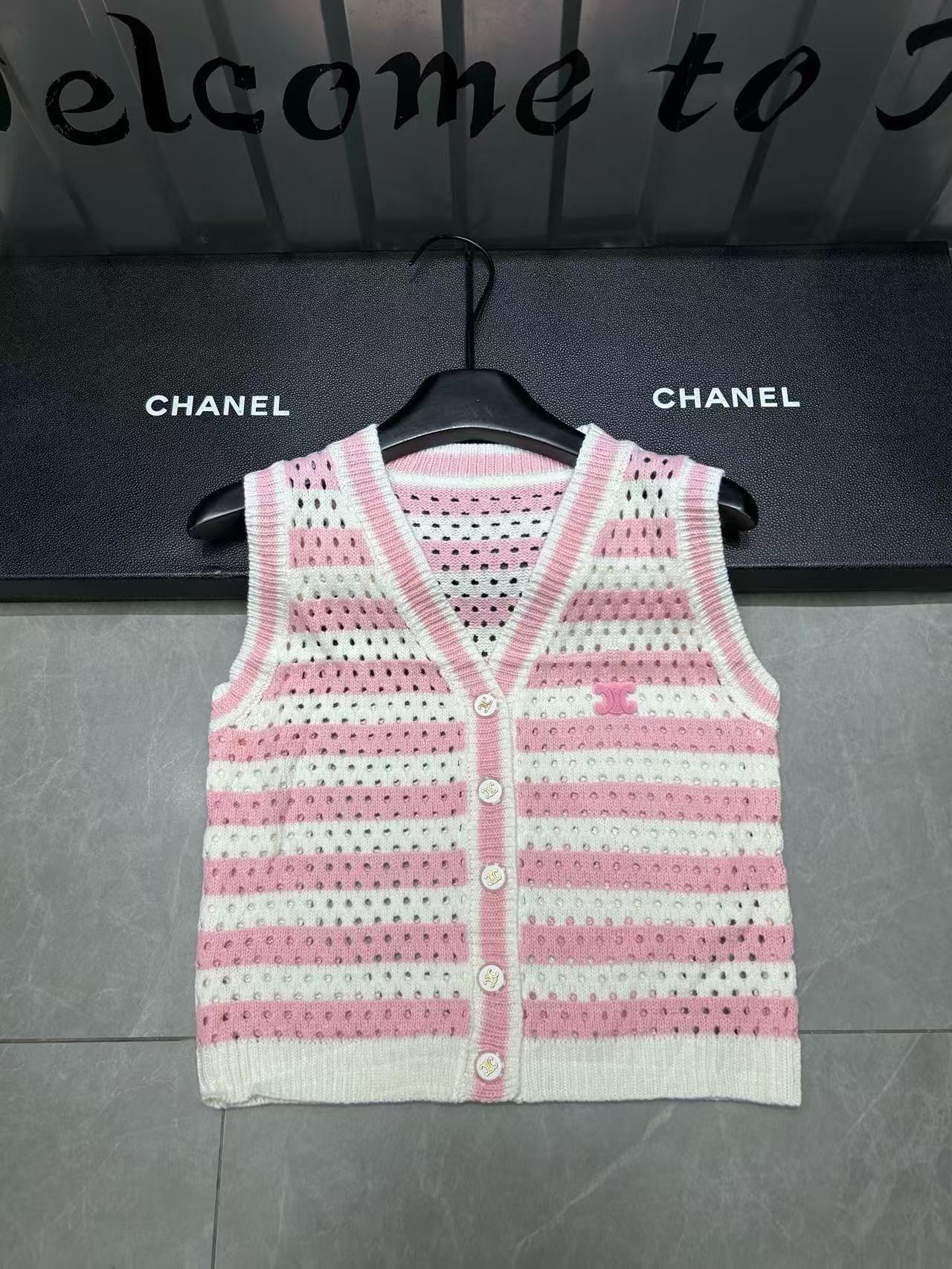 CHANE1 Vネック中空ウールベスト【50％割引+送料無料】